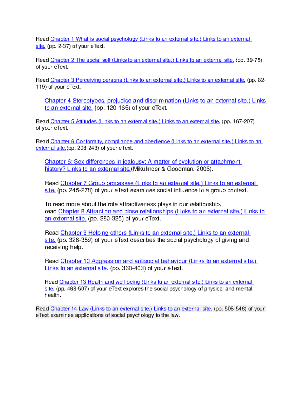 Exam Prep Social Psych - Read Chapter 1 What is social psychology ...