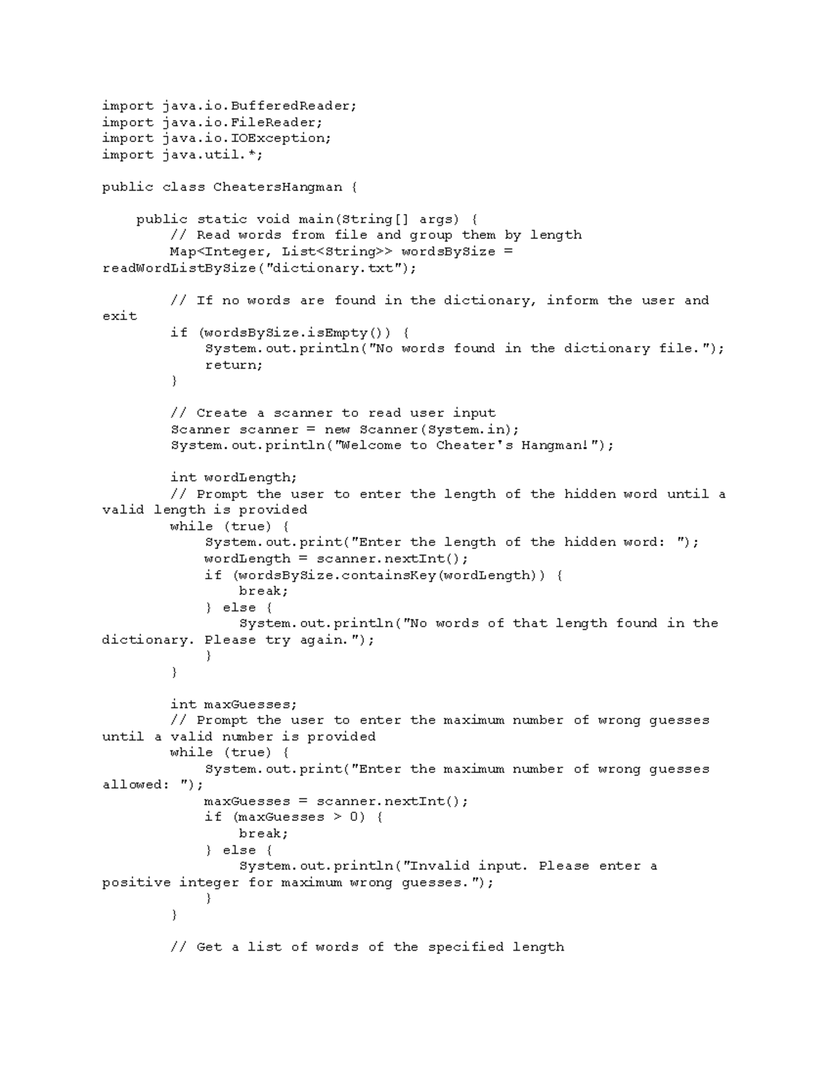 Hangman - import java.io; import java.io; import java.io; import java ...