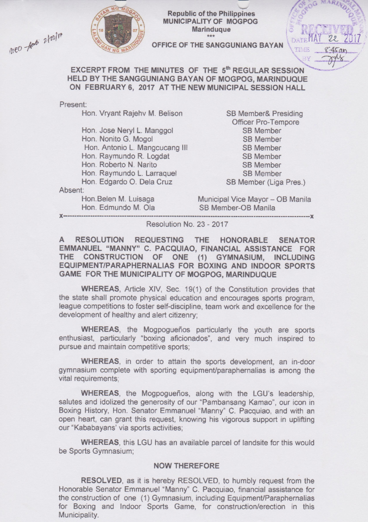 Resolution No - Bachelor of secondary education - Studocu