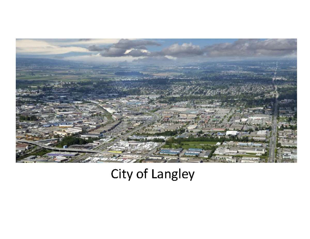 City of Langley Presentation City of Langley Demographics Census