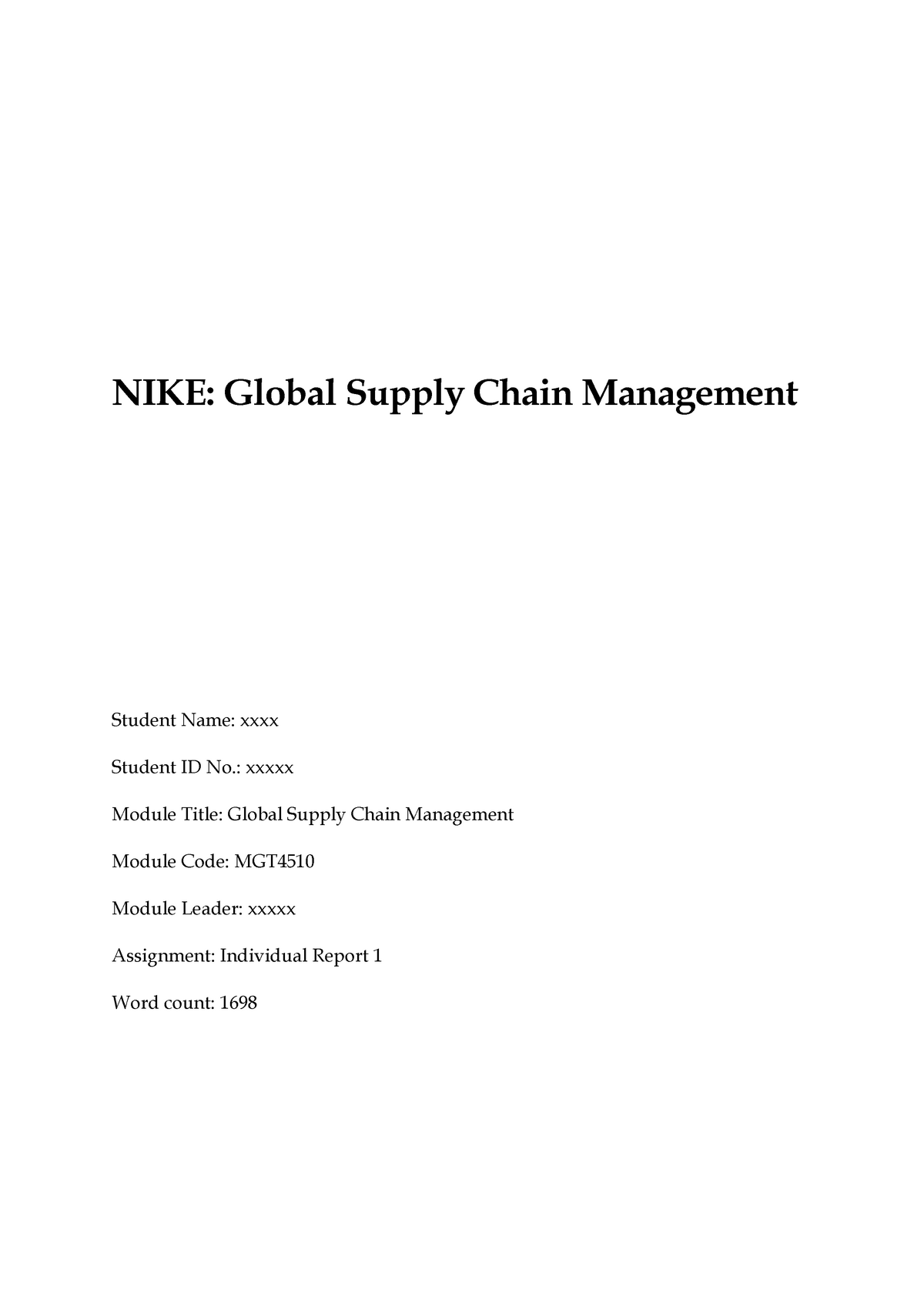 nike supply chain management case study