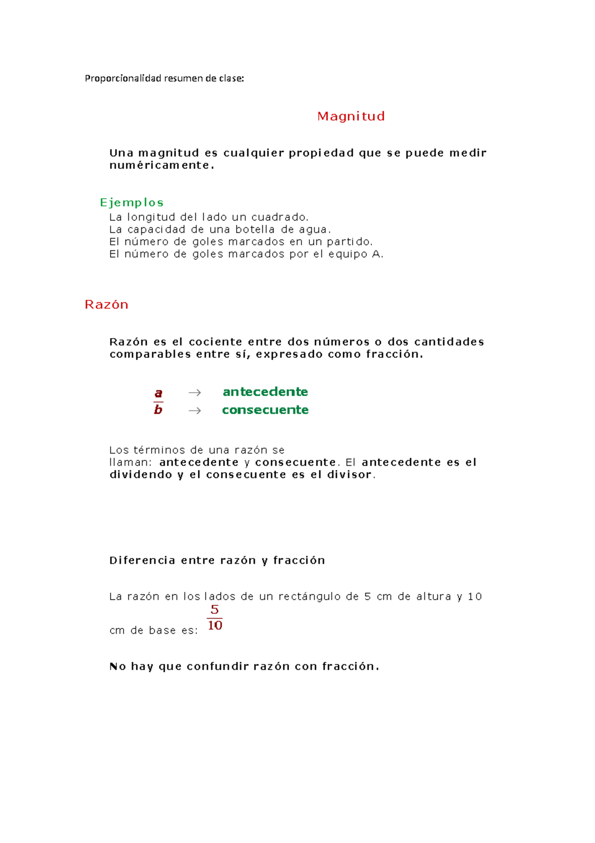 Proporcionalidad Resumen De Clase - Proporcionalidad Resumen De Clase ...