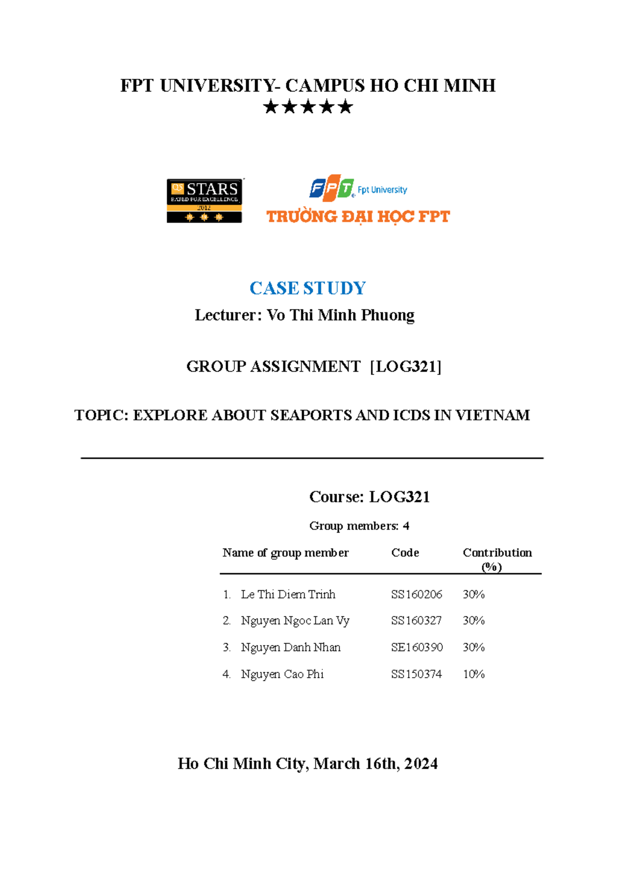 SP24-LOG321-IB1601 Group-3-Report-Assignment-submission - FPT ...