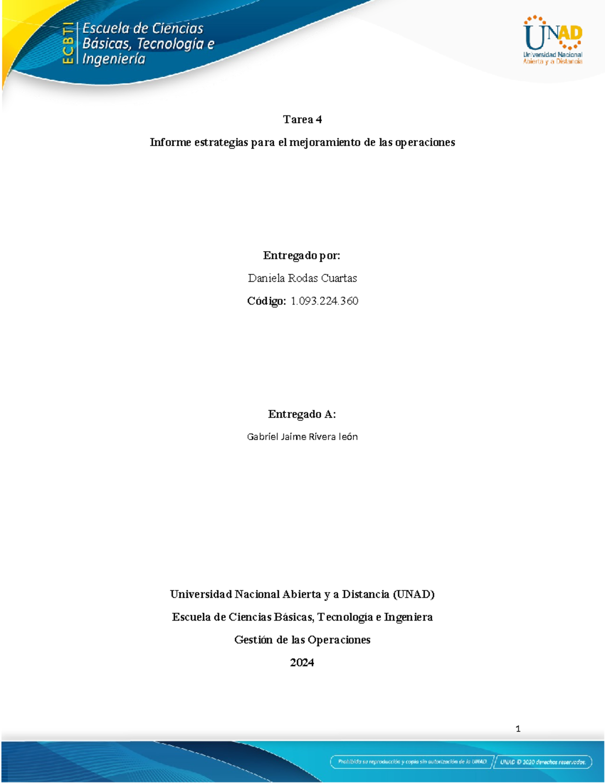 Tarea 4- Daniela Rodas-2024 - Tarea 4 Informe estrategias para el ...