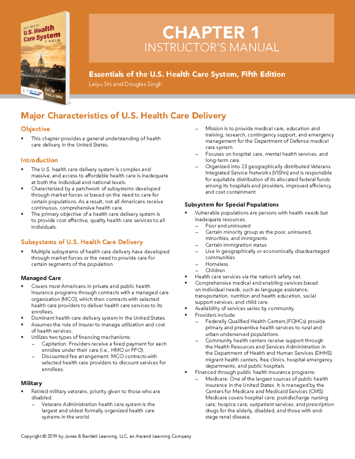 Instructor Manual Healthcare Systems - Essentials of the U. Health Care ...