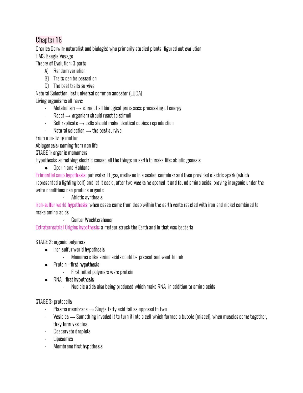Principles of Biological Sciences II Bio 111 - Chapter 18 Charles ...