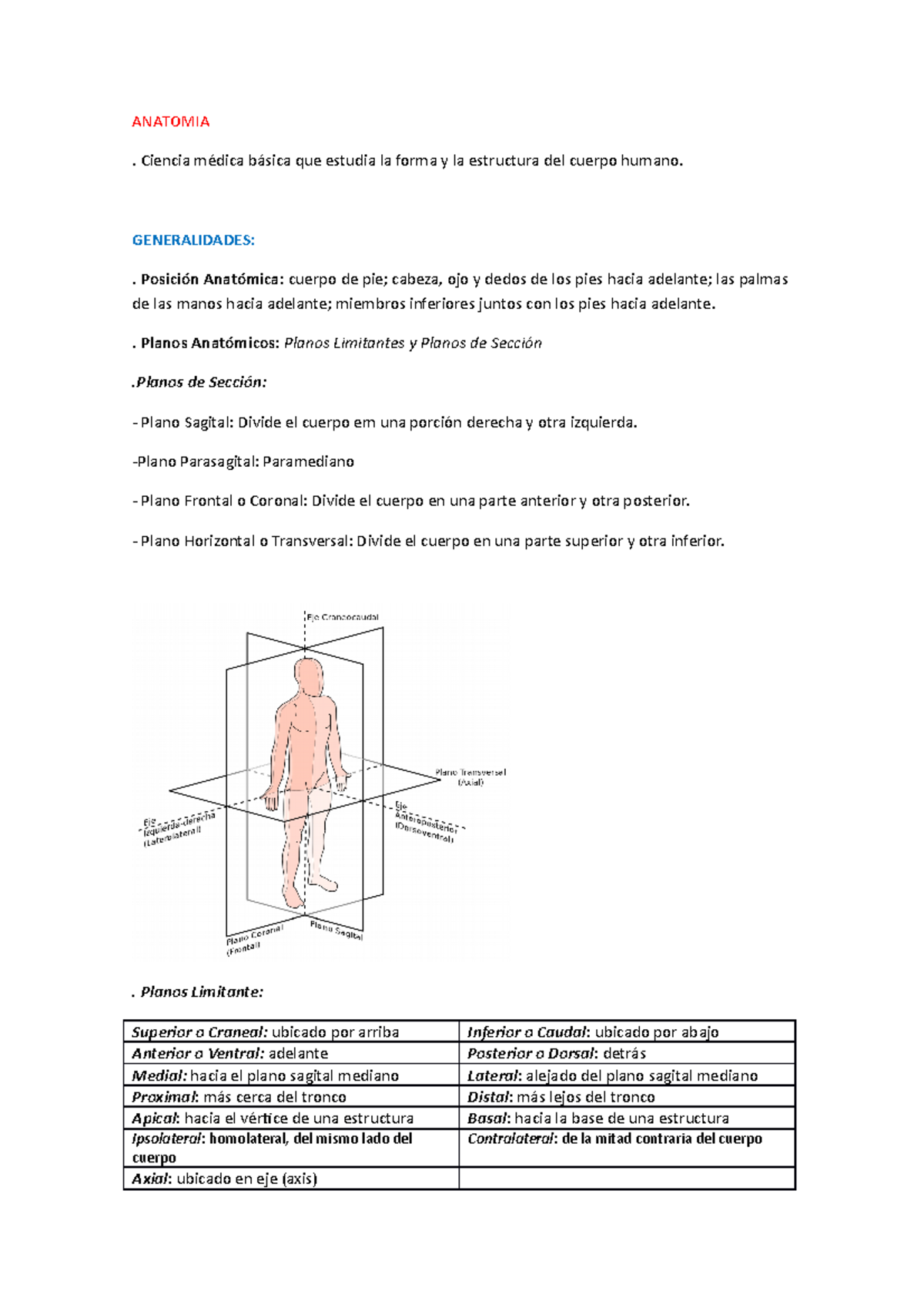 Anatomia - Apuntes Miembro Superior - ANATOMIA . Ciencia Que Estudia La ...