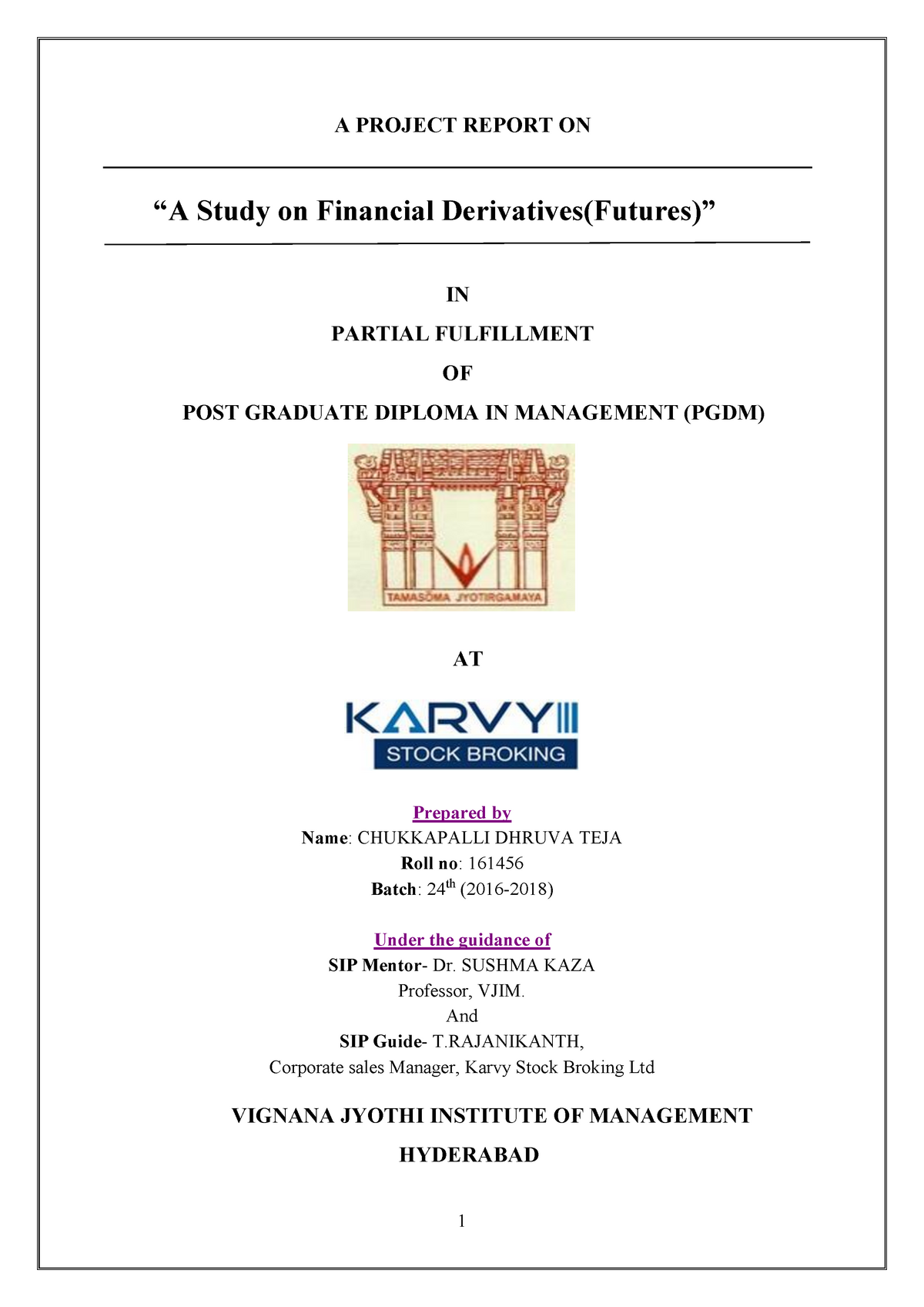 case study on financial derivatives