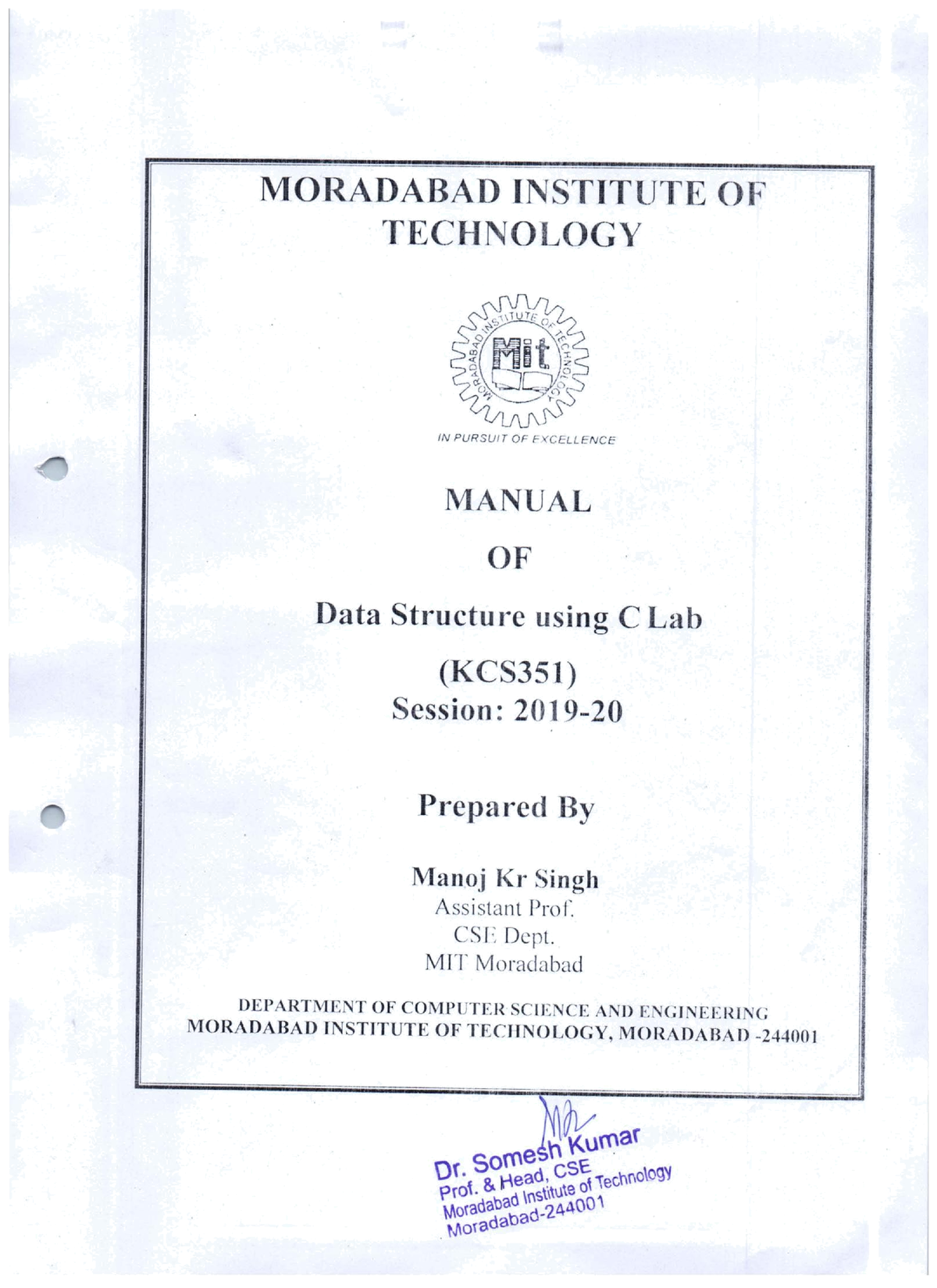 Data-Struct - Data Structure Practical File - B.tech - Studocu