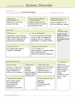 System Disorder bacterial meningitis - ACTIVE LEARNING TEMPLATES System ...