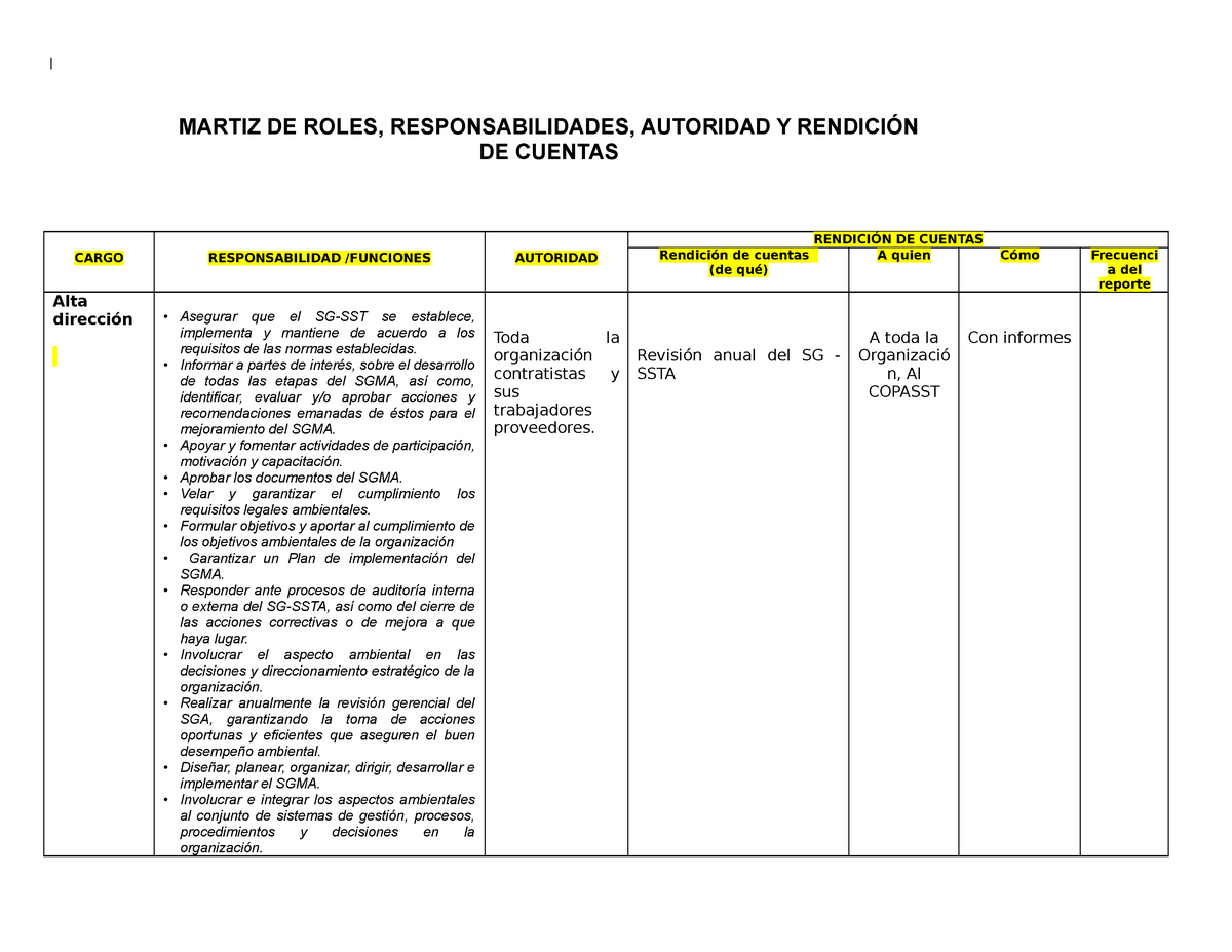 matriz de roles y responsabilidades