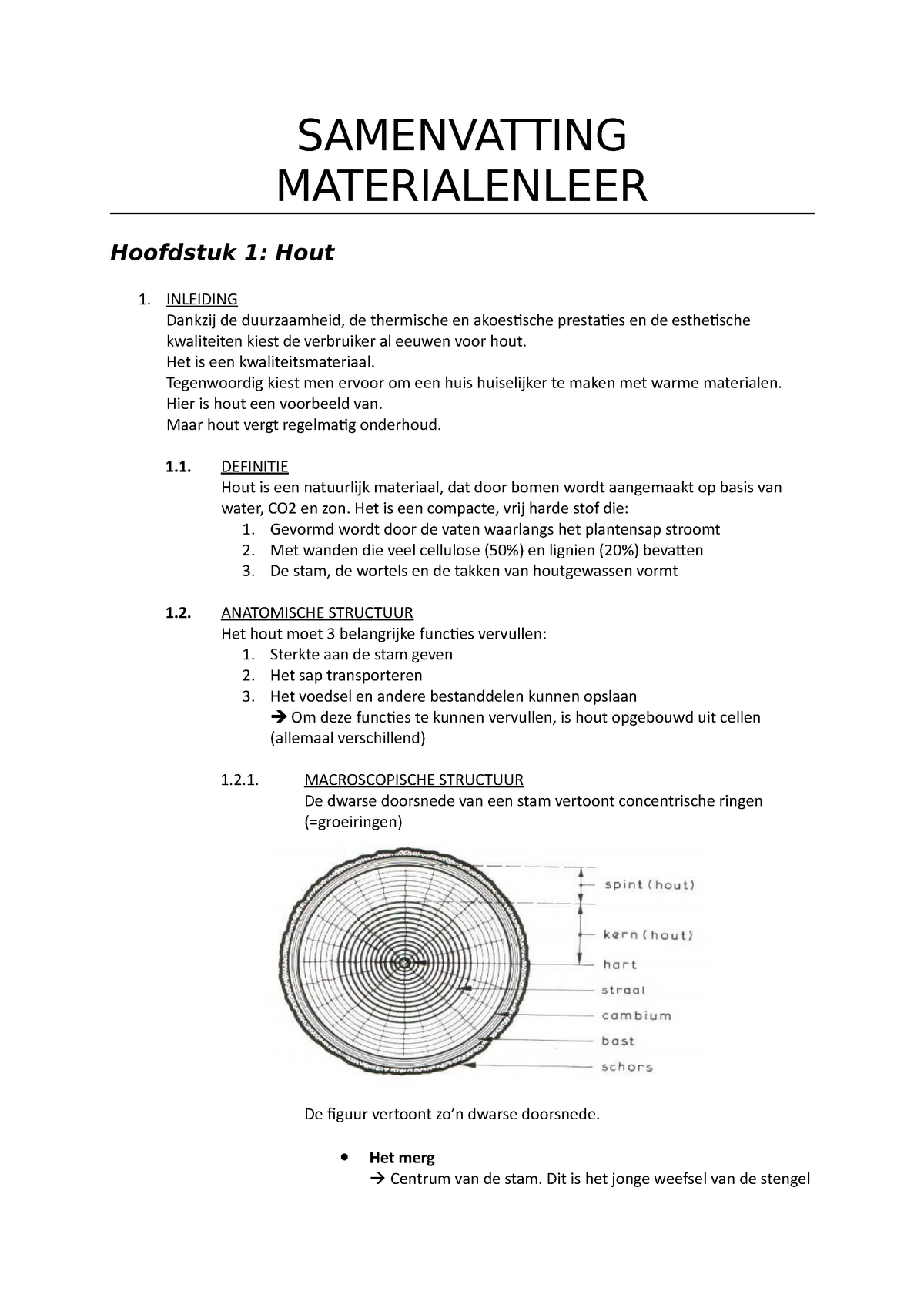 Samenvatting Materialenleer - SAMENVATTING MATERIALENLEER Hoofdstuk 1 ...