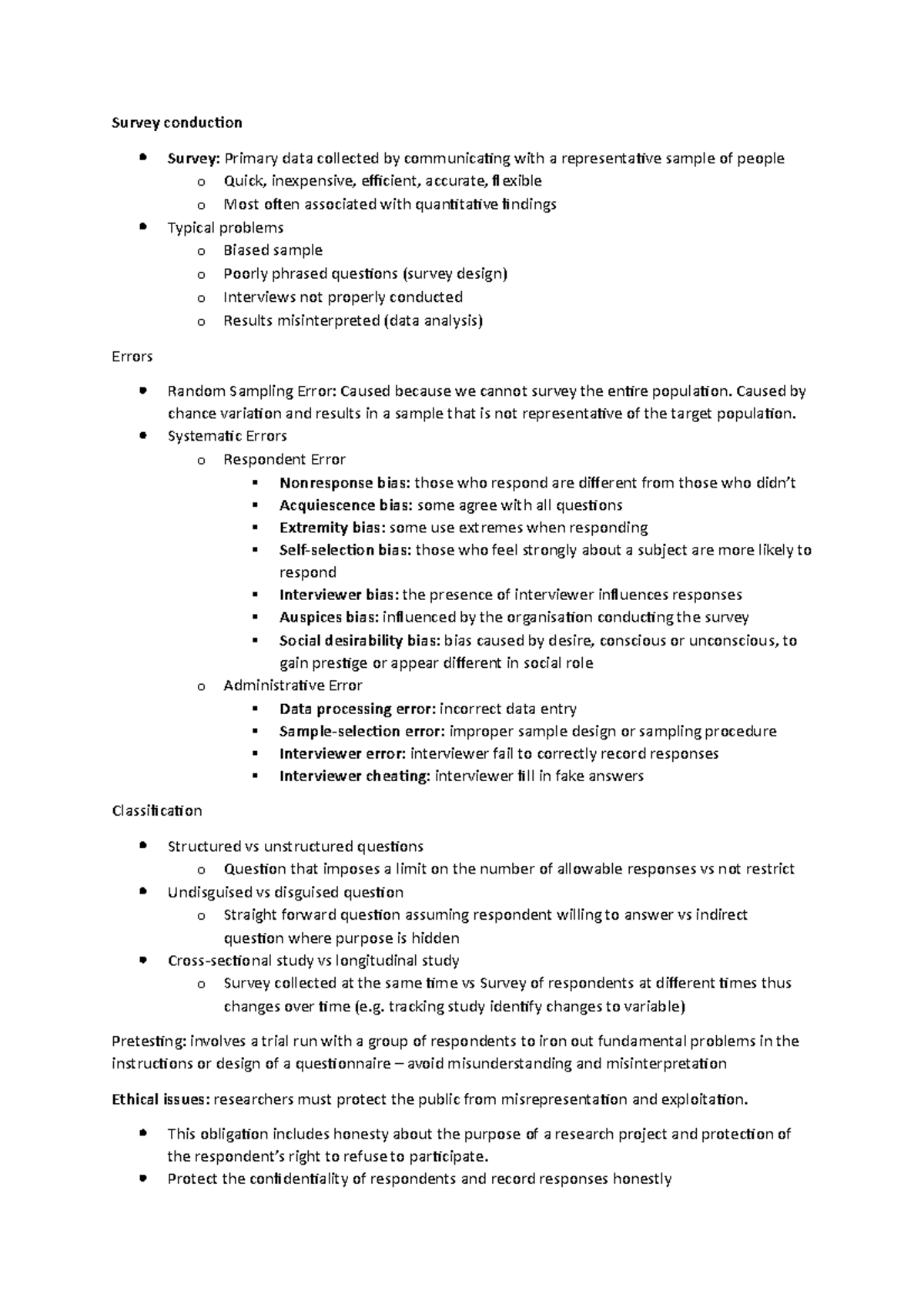 Chapte 5 - Textbook - Survey conduction Survey: Primary data collected ...