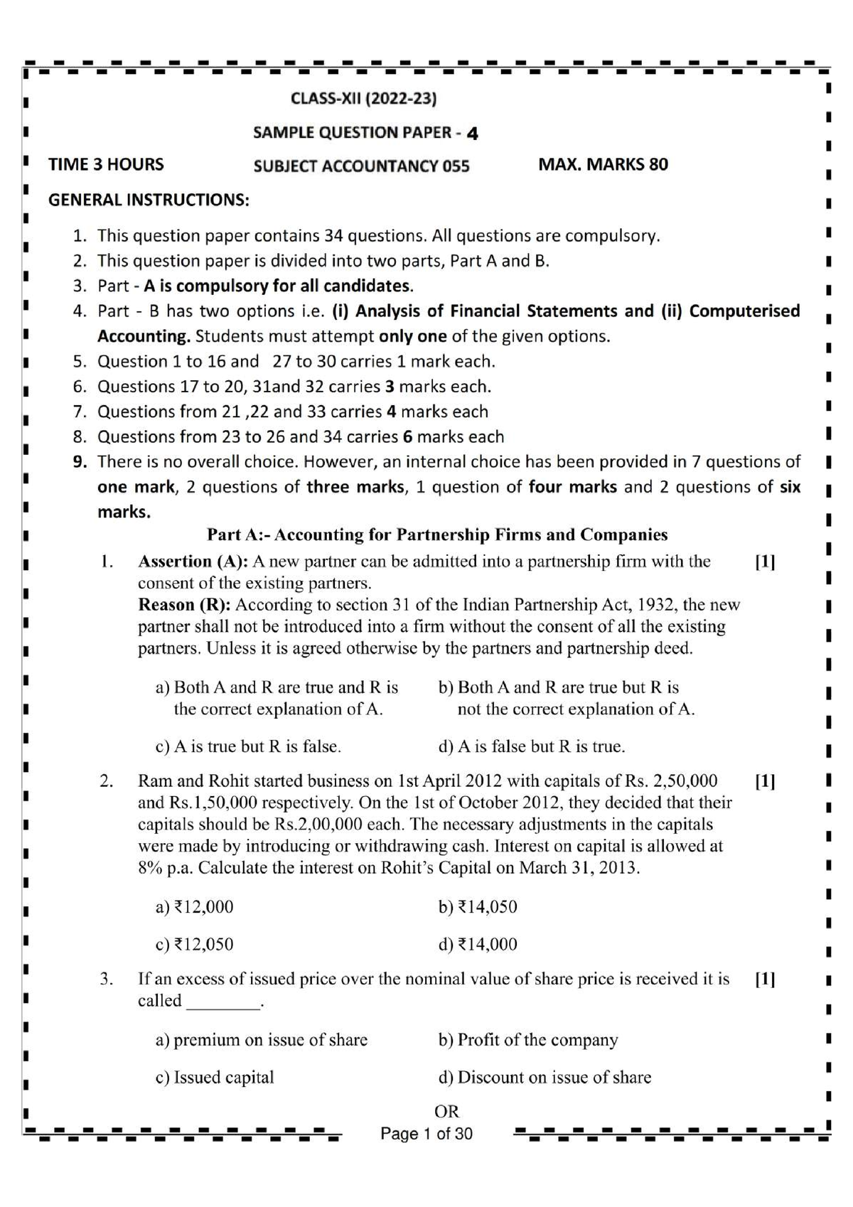 Accountancy 2023 Set - 4 - Accountancy & Bus. Stat - Studocu