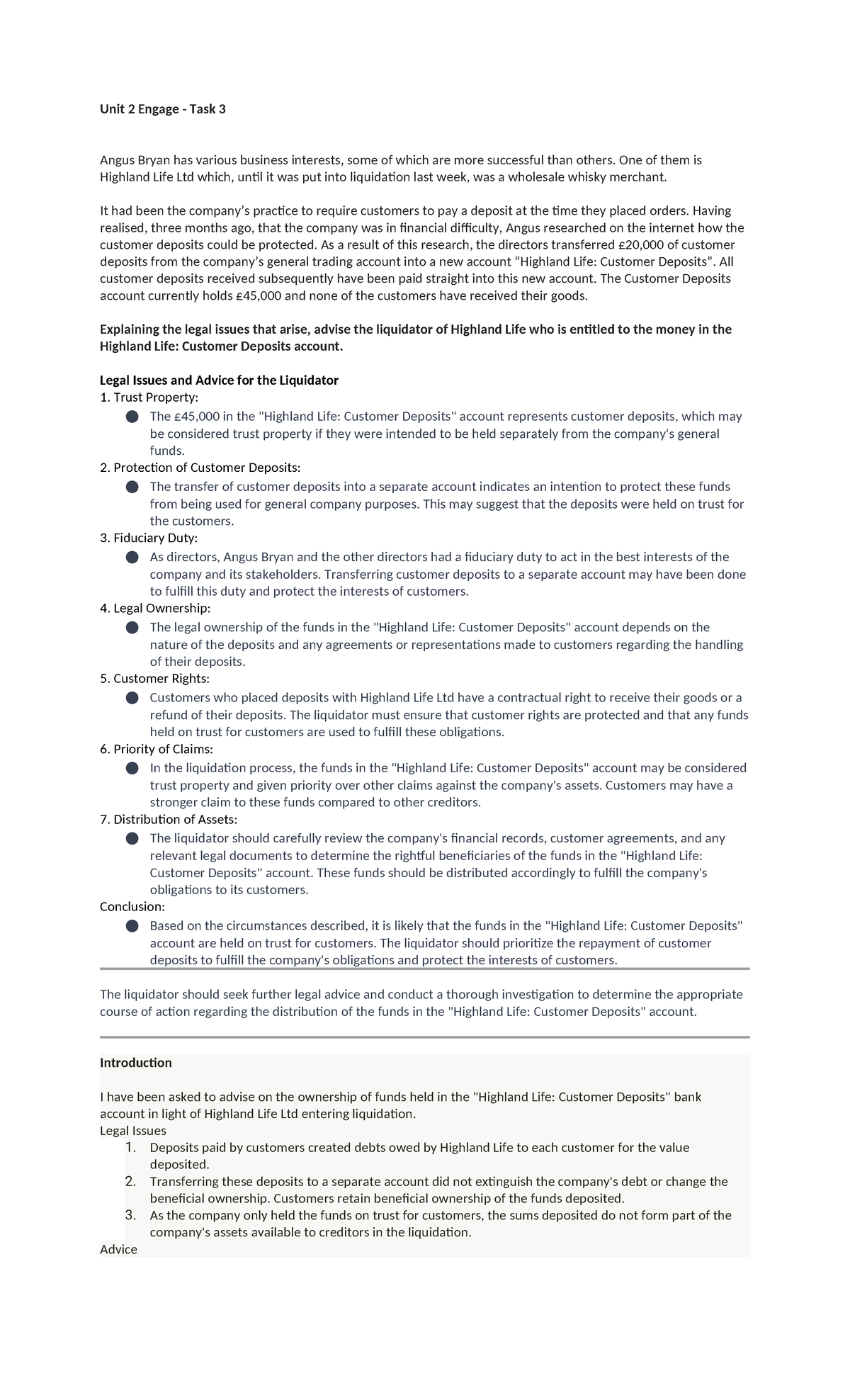 Unit 2 Engage - Task 3 - blp - Unit 2 Engage - Task 3 Angus Bryan has ...