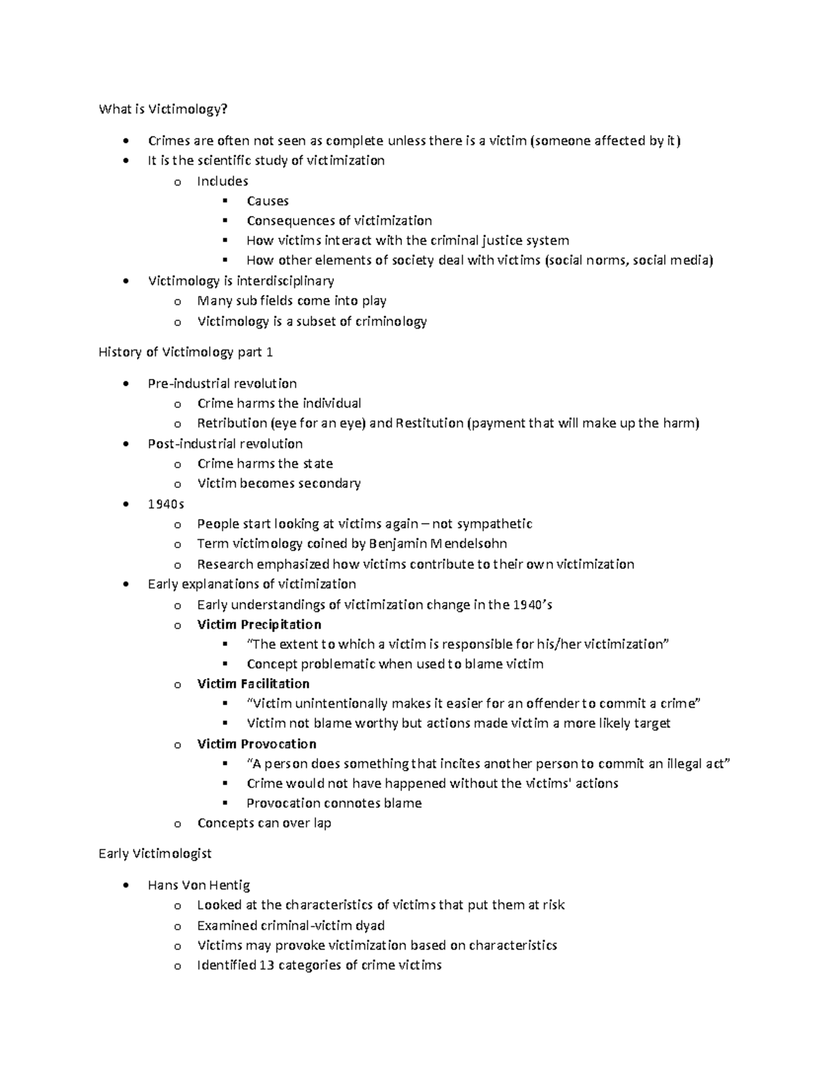 Victimology Chapter 1 - What Is Victimology? Crimes Are Often Not Seen ...