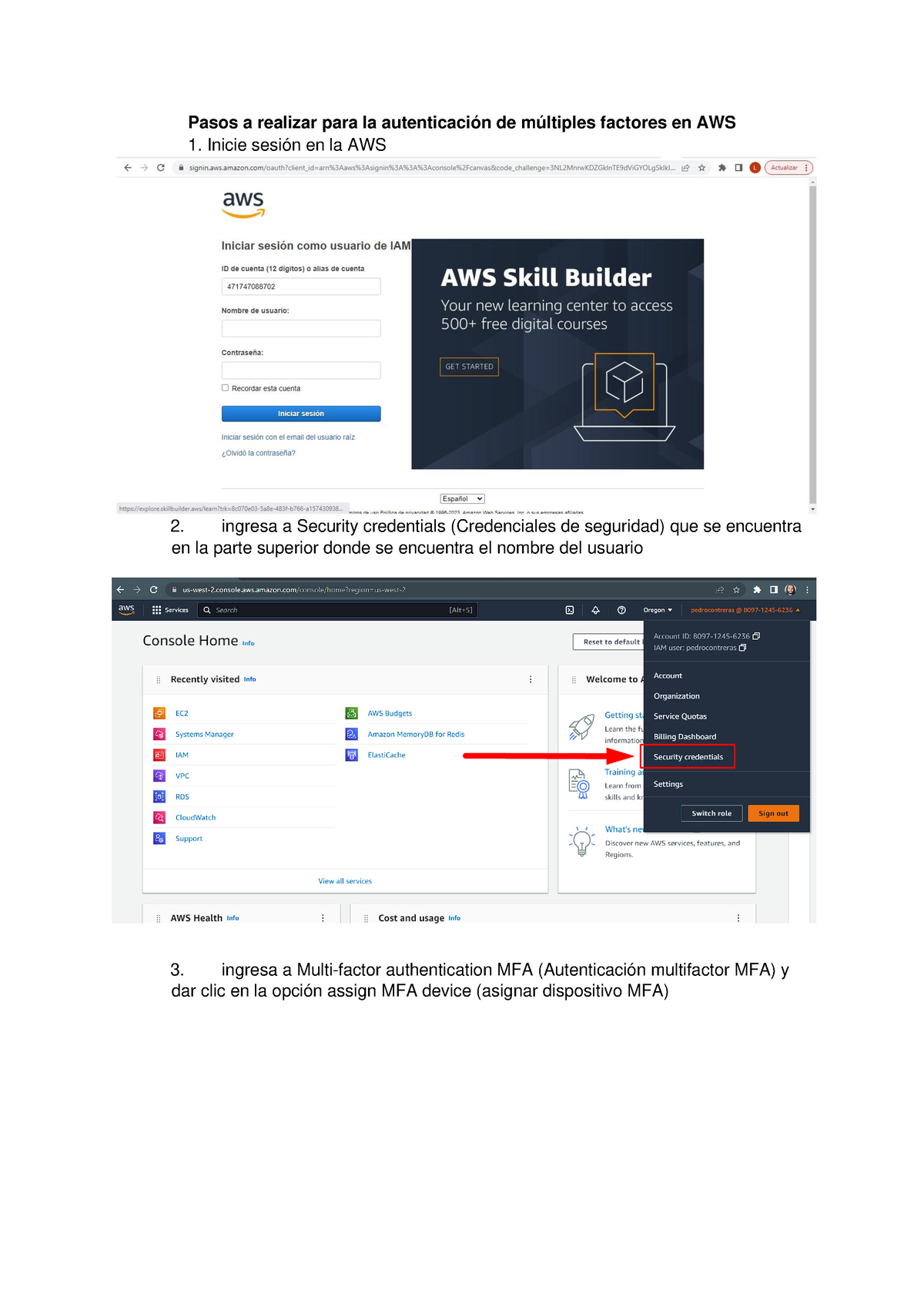 Autenticación De Múltiples Factores Mfa En Cuentas Aws Pasos A Realizar Para La 3330