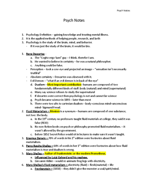 Psychology Chapter 1 -In the field of psychology women are more likely ...