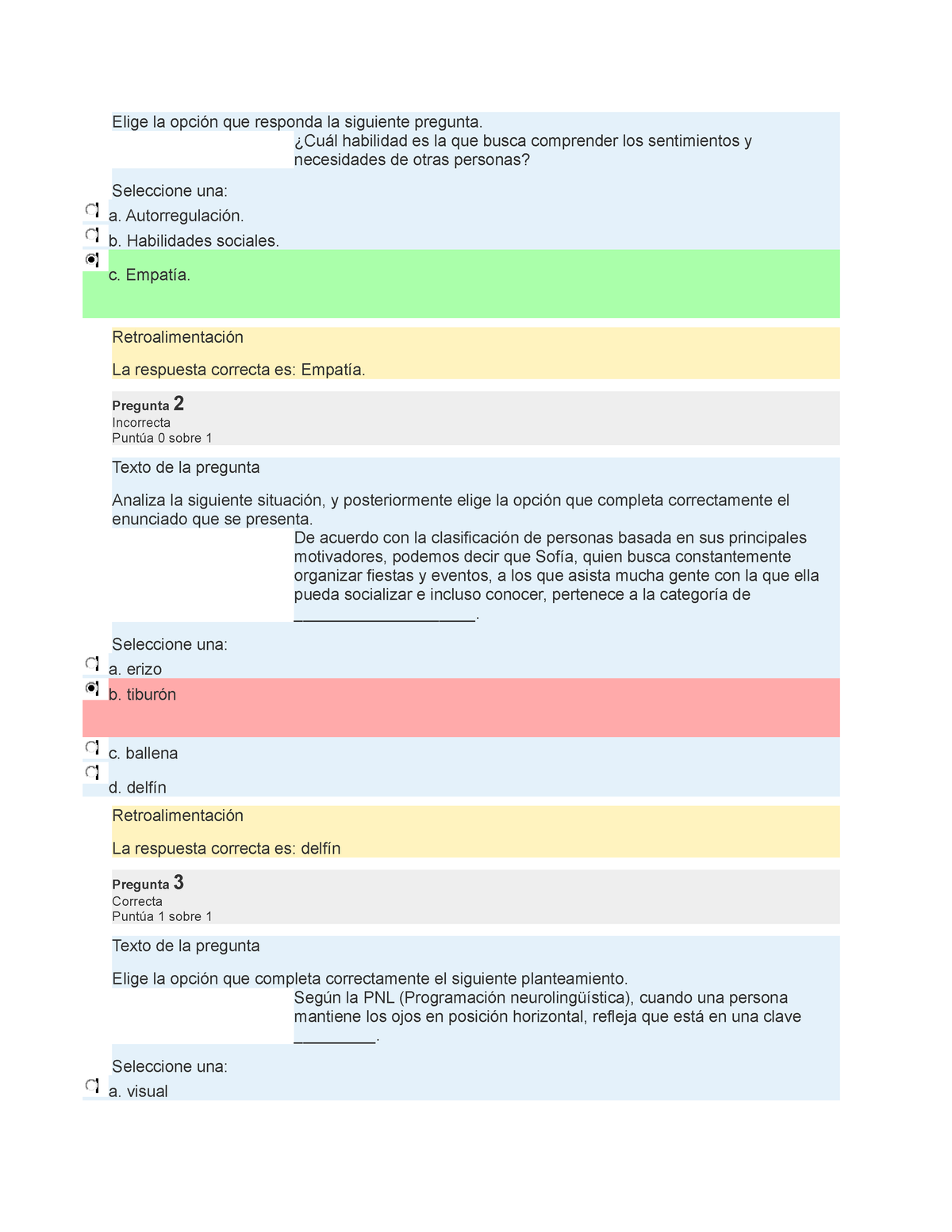 Elige La Opción Que Responda La Siguiente Pregunta - ¿Cuál Habilidad Es ...