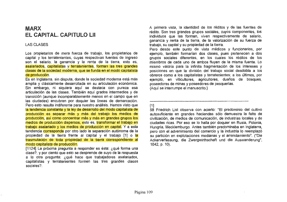 Marx - El Capital - Capitulo LII - MARX El CAPITAl. CAPITULO Lll LAS ...