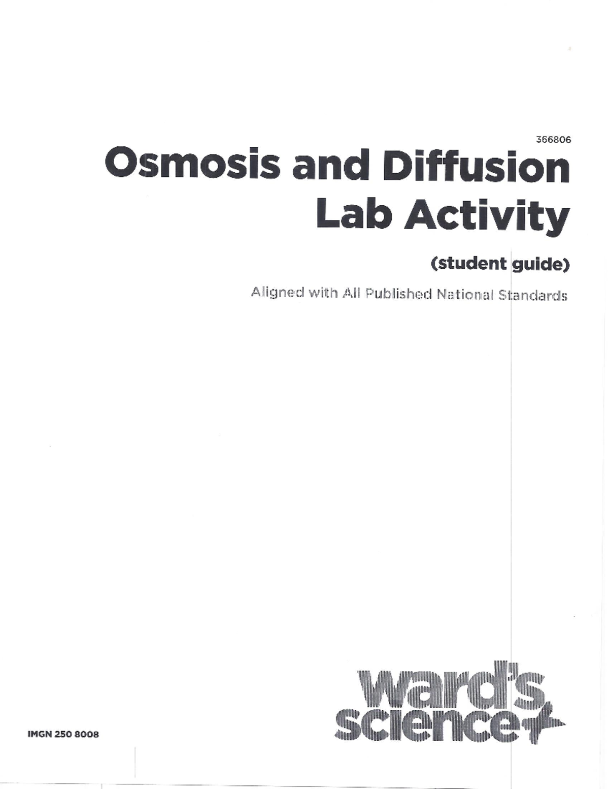 Osmosis And Diffusion Student Guide - 366806 Osmosis And Diffusion Lab ...