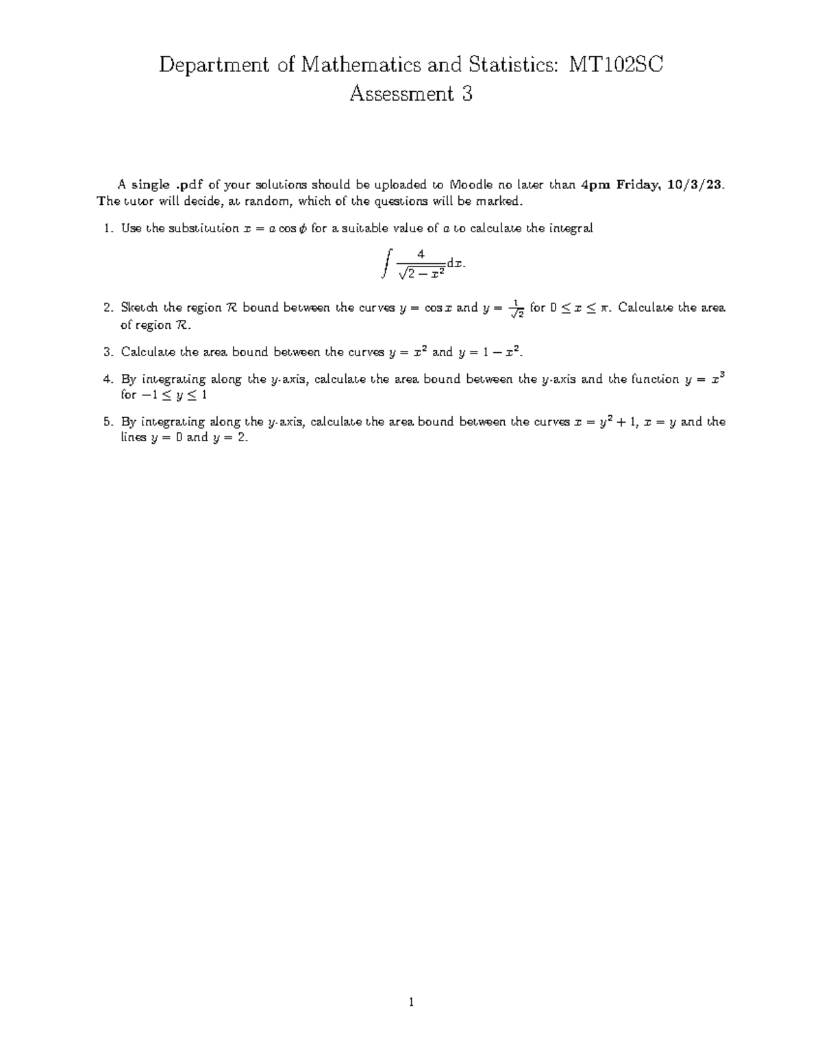 MT102SC Assessment 3 - maths - Department of Mathematics and Statistics ...