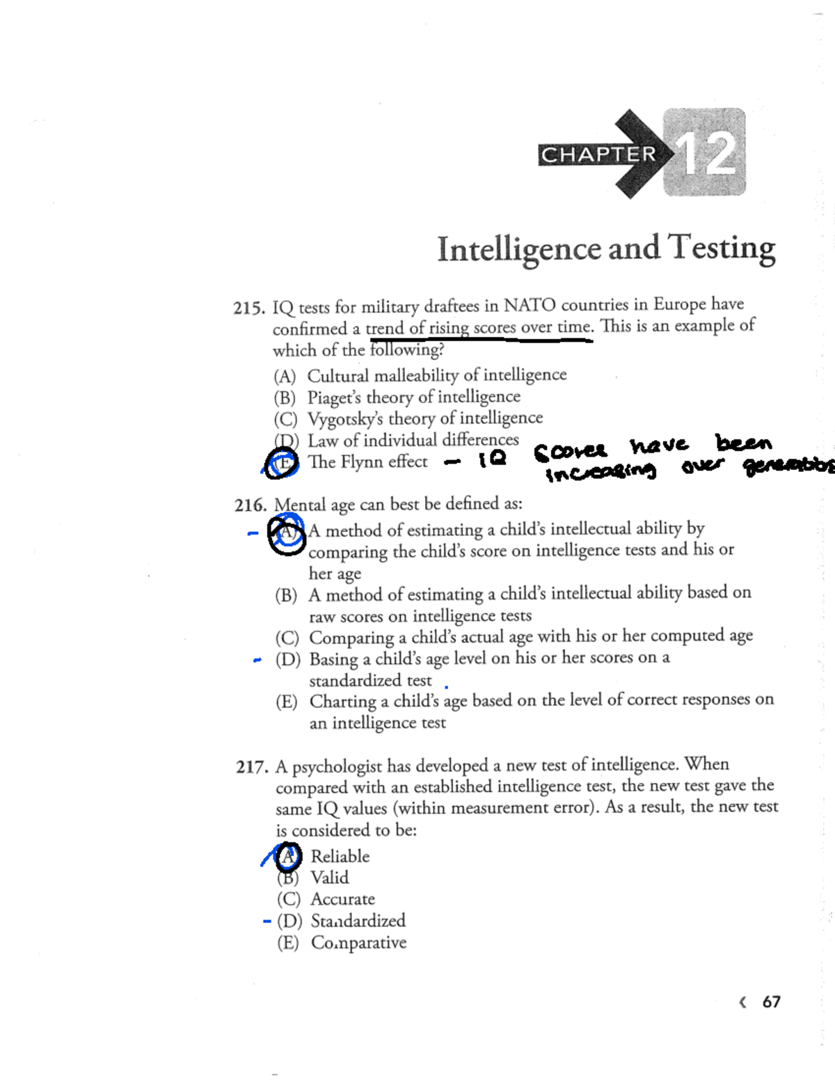Intelligent Test - Notes - Studocu