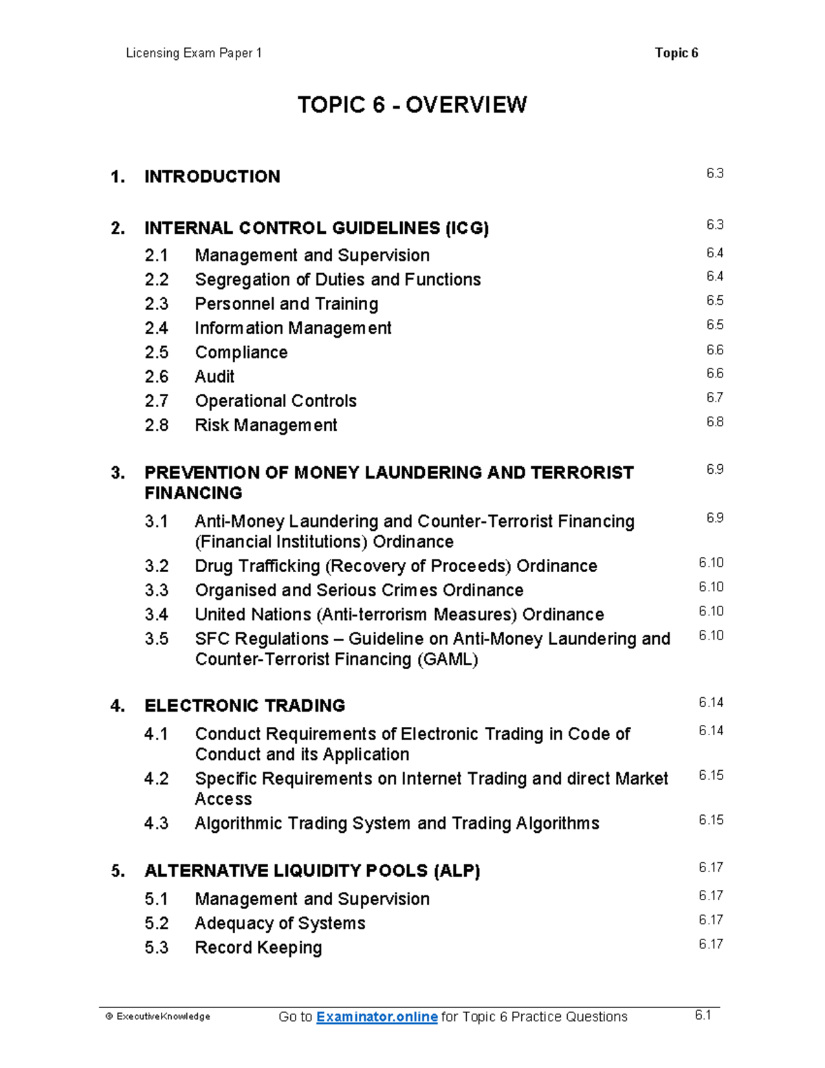 Topic 6 Paper 1 Online Notes 3 - TOPIC 6 - OVERVIEW 1. INTRODUCTION 6 ...