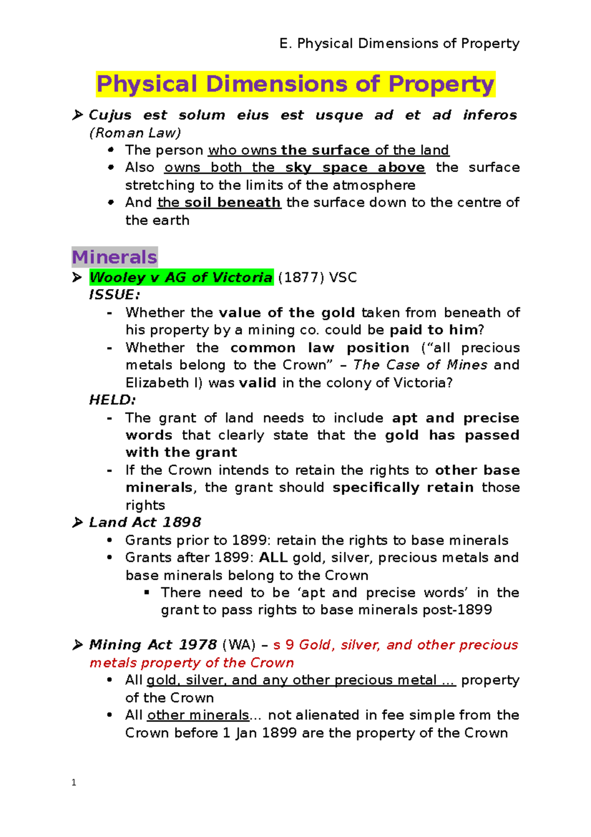 E. Physical Dimensions of Property - Physical Dimensions of Property ...