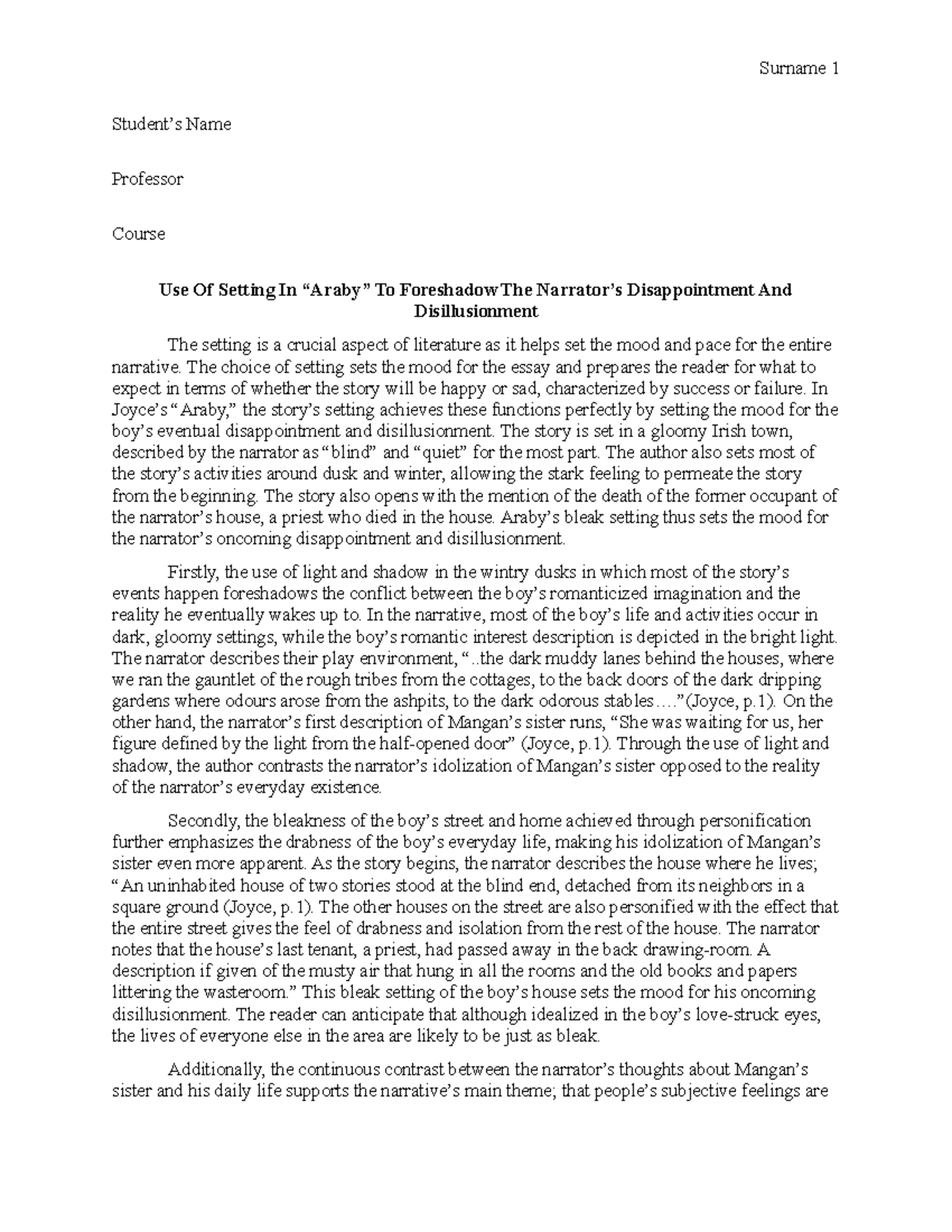 Draft 1:2 - critical - Surname 1 Student’s Name Professor Course Use Of ...