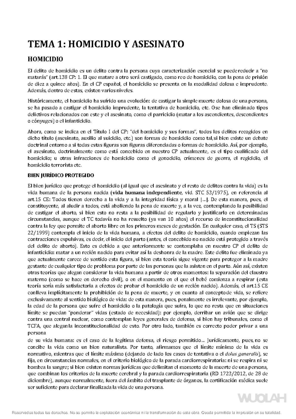 Penal Especial Real Tema Homicidio Y Asesinato Homicidio El Delito De Homicidio Es Un