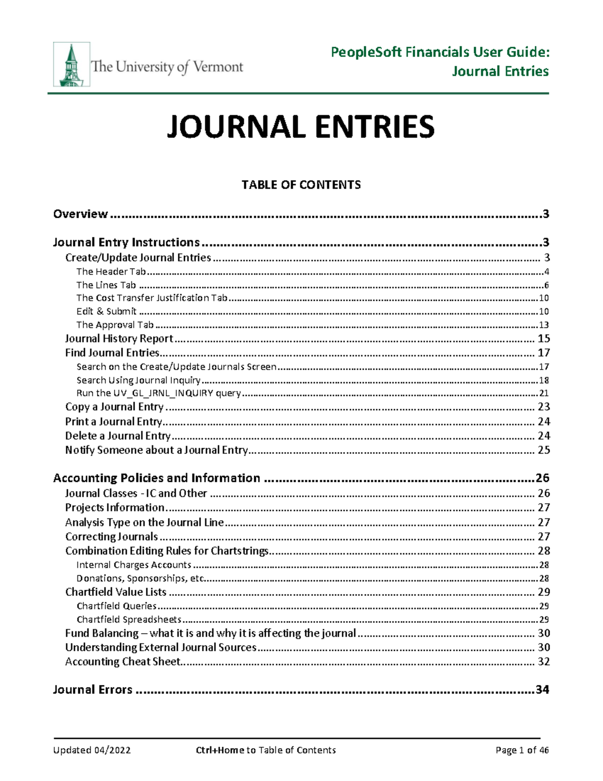 Journalentry - Journal - Journal Entries JOURNAL ENTRIES Overview - Studocu
