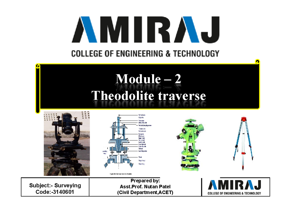 Floo surveying module-2-theodolite-traverse - Module – 2 Theodolite ...