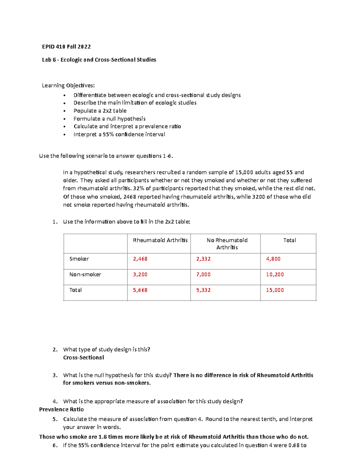 6. Ecologic and Cross-Sectional Studies HW - EPID 410 Fall 2022 Lab 6 ...