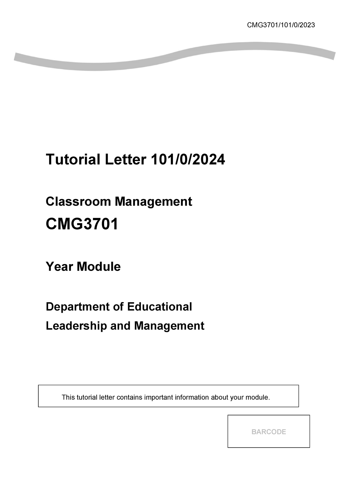 Tutorial Letter 101 0 2024 CMG3701 - CMG3701/101/0/ Tutorial Letter 101 ...