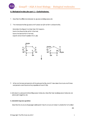 AQA Biology The control of gene expression Grasp IT A level write on ...