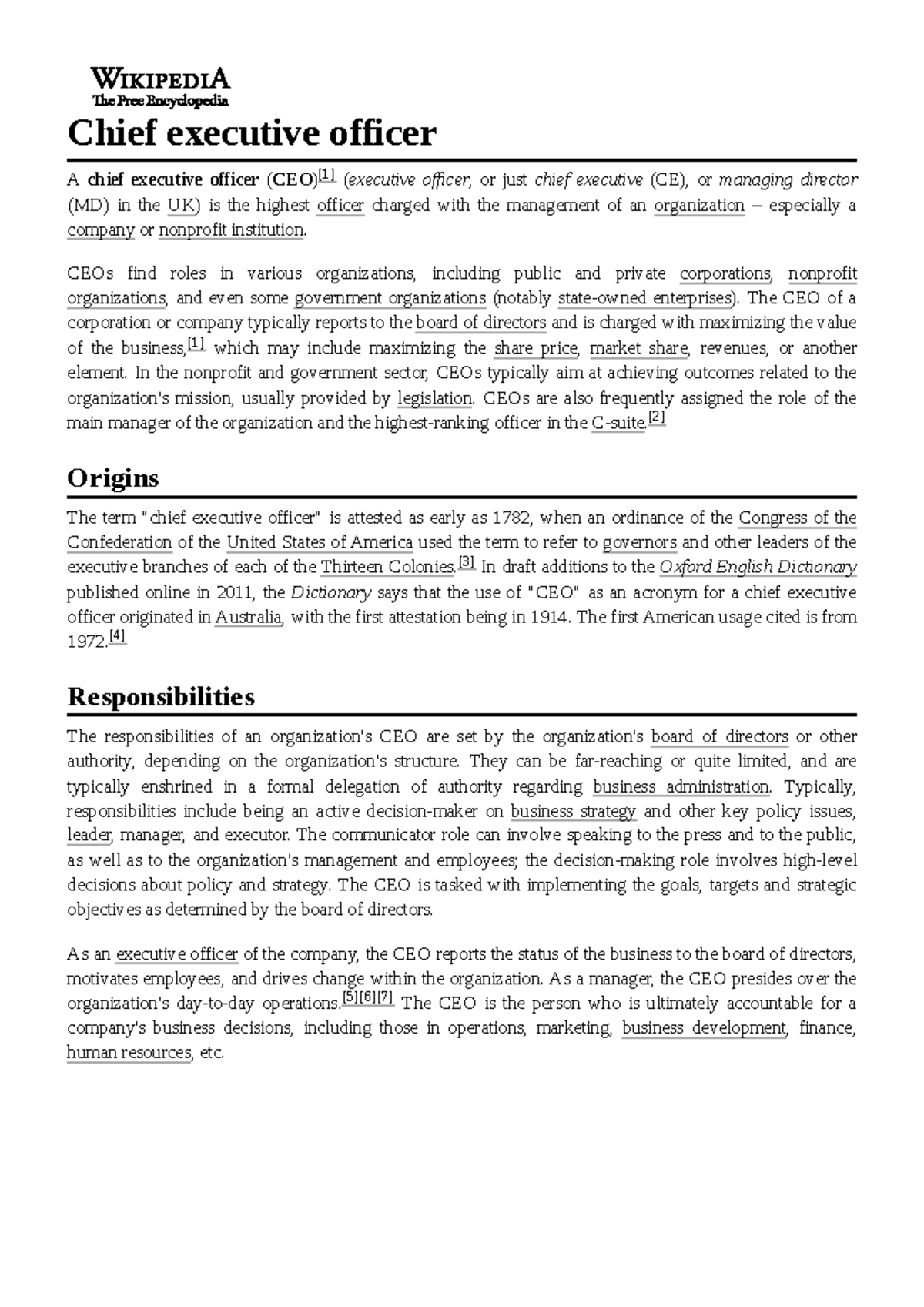 Chief executive officer - CEOs find roles in various organizations ...