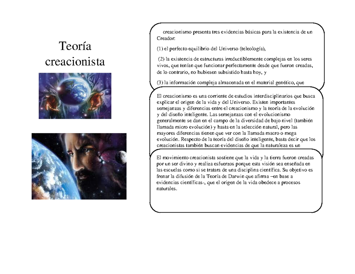 Preguntas En Contra De La Teoria Creacionista www.studocu.com