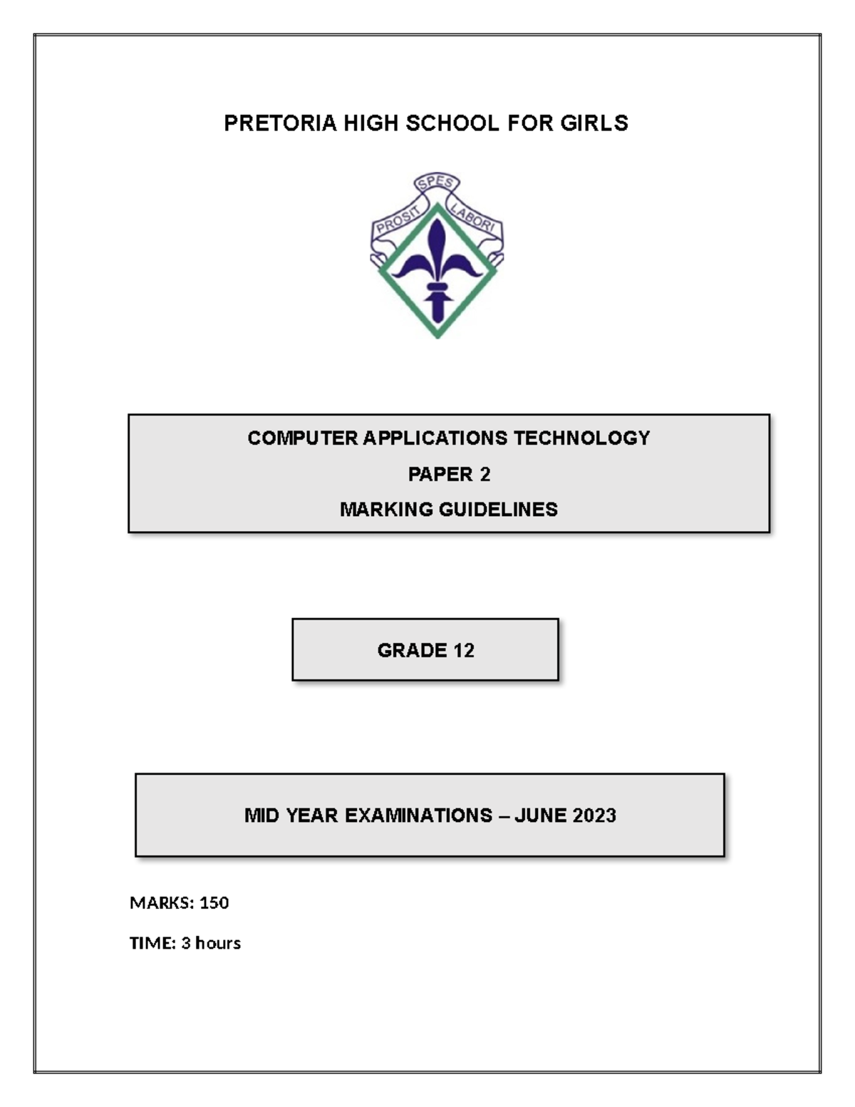 CAT 2023 Gr 12 June P2 (final) MG - PRETORIA HIGH SCHOOL FOR GIRLS ...