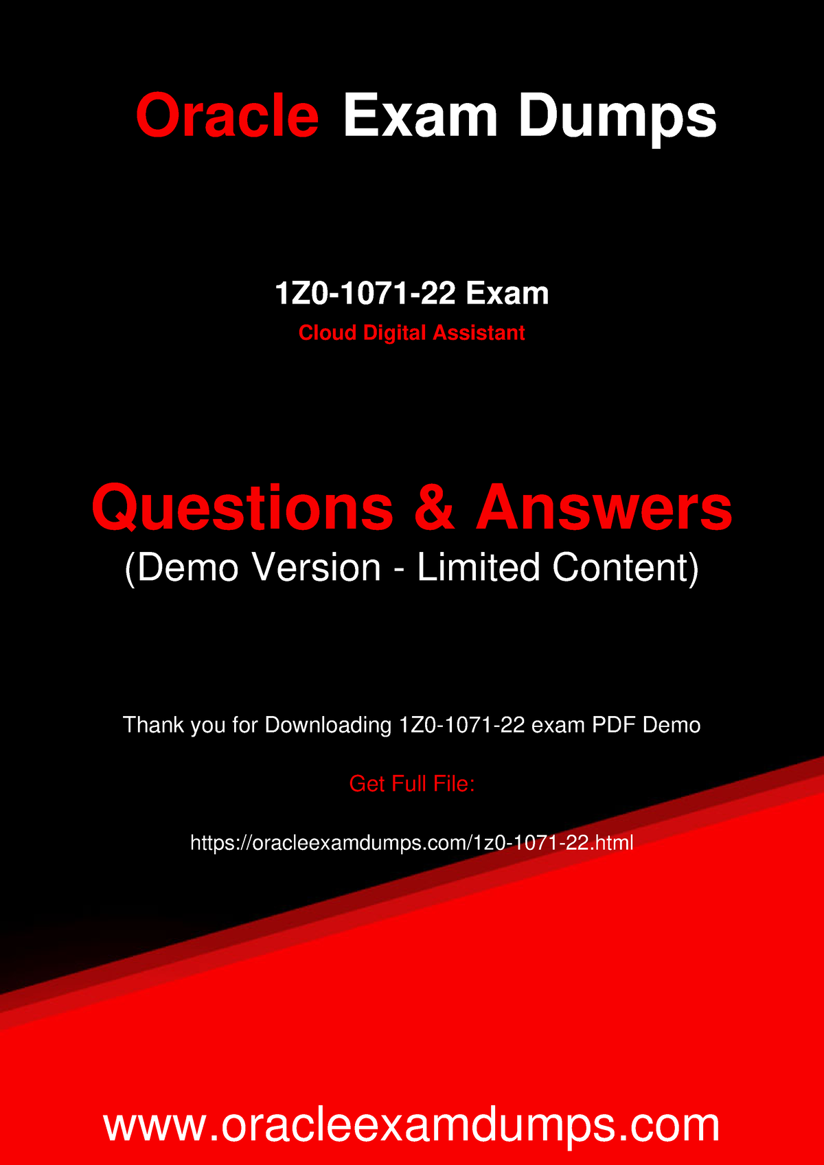 1z0-1071-22 Exam Vce Format