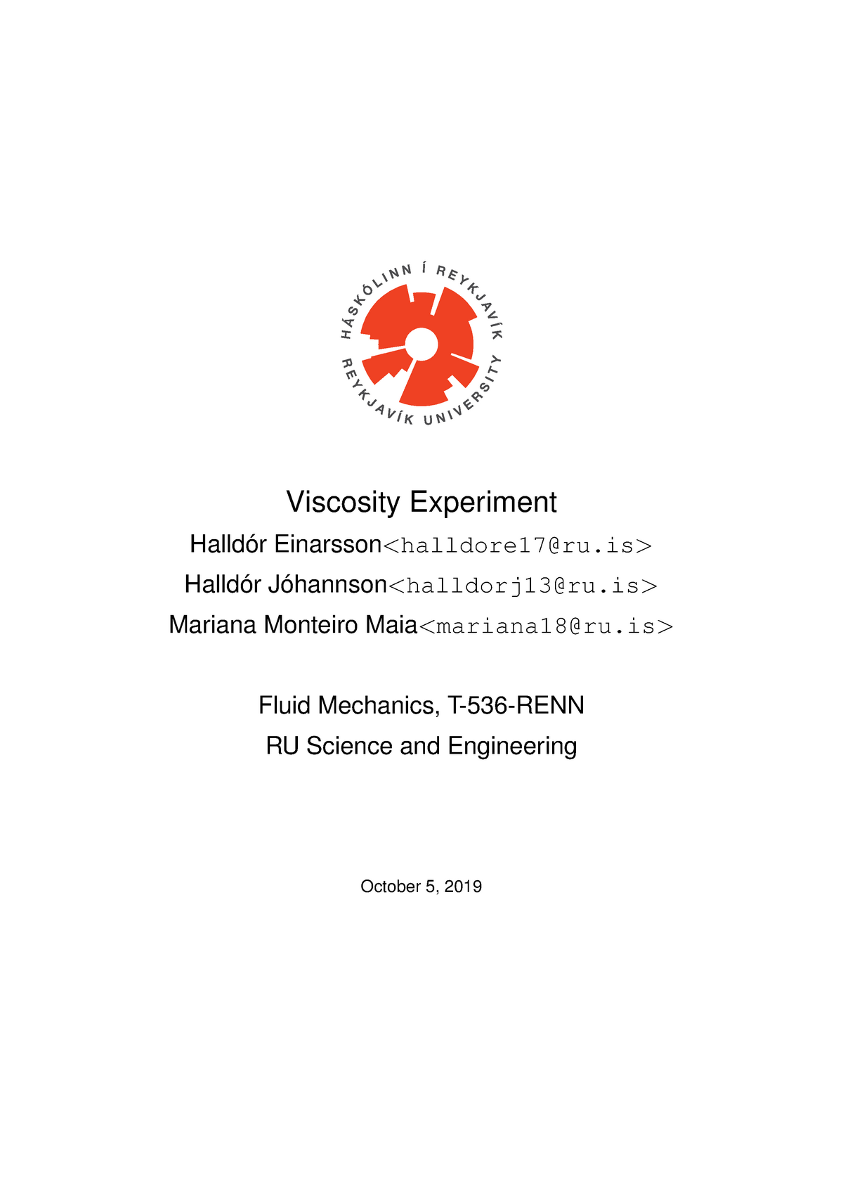 viscosity of water experiment lab report