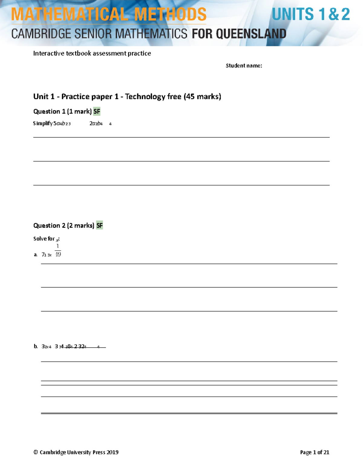 Cambridge Unit 1 Exam This Will Help You Understand Unit 1