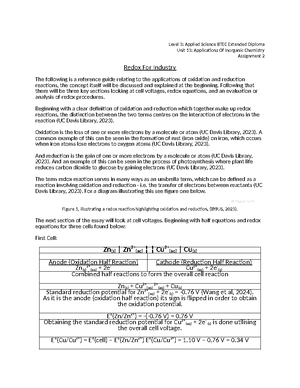 Applied Science- Unit 6 Assignment A - Unit 6: Investigative Project ...