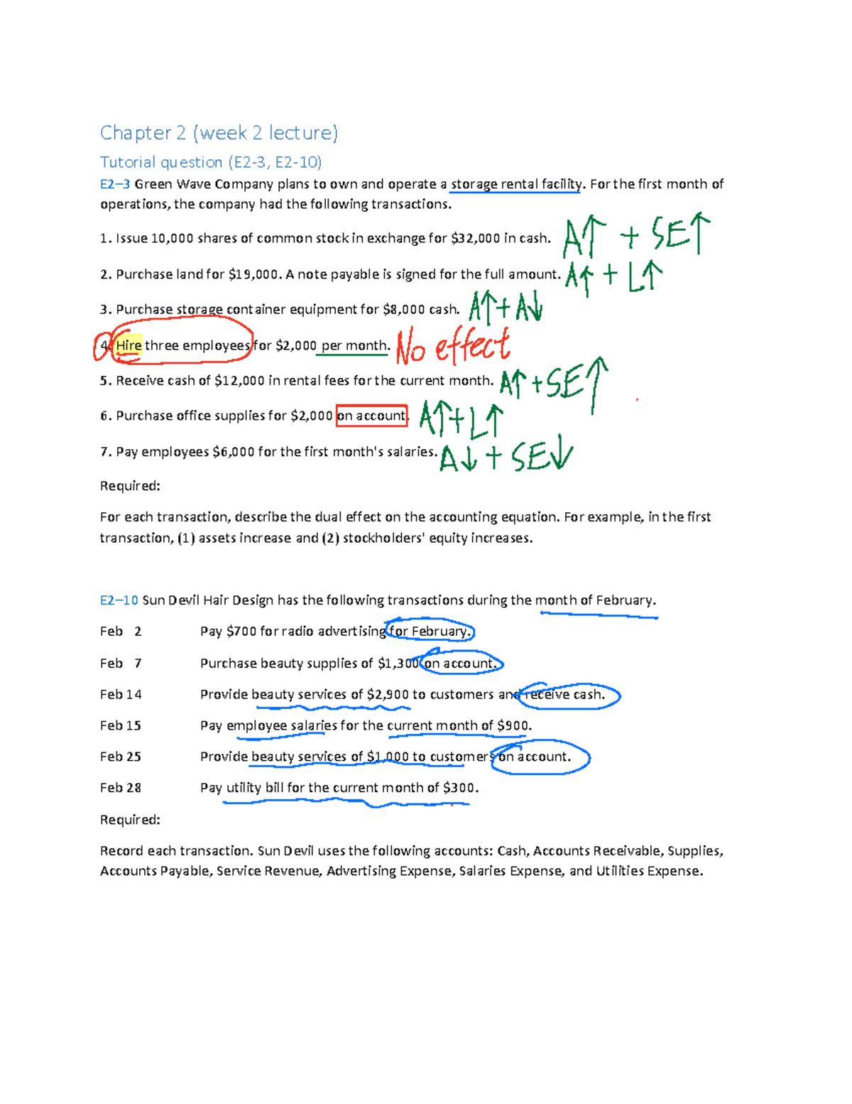Week 2 topic tutorial Q&A - Chapter 2 (week 2 lecture) Tutorial ...
