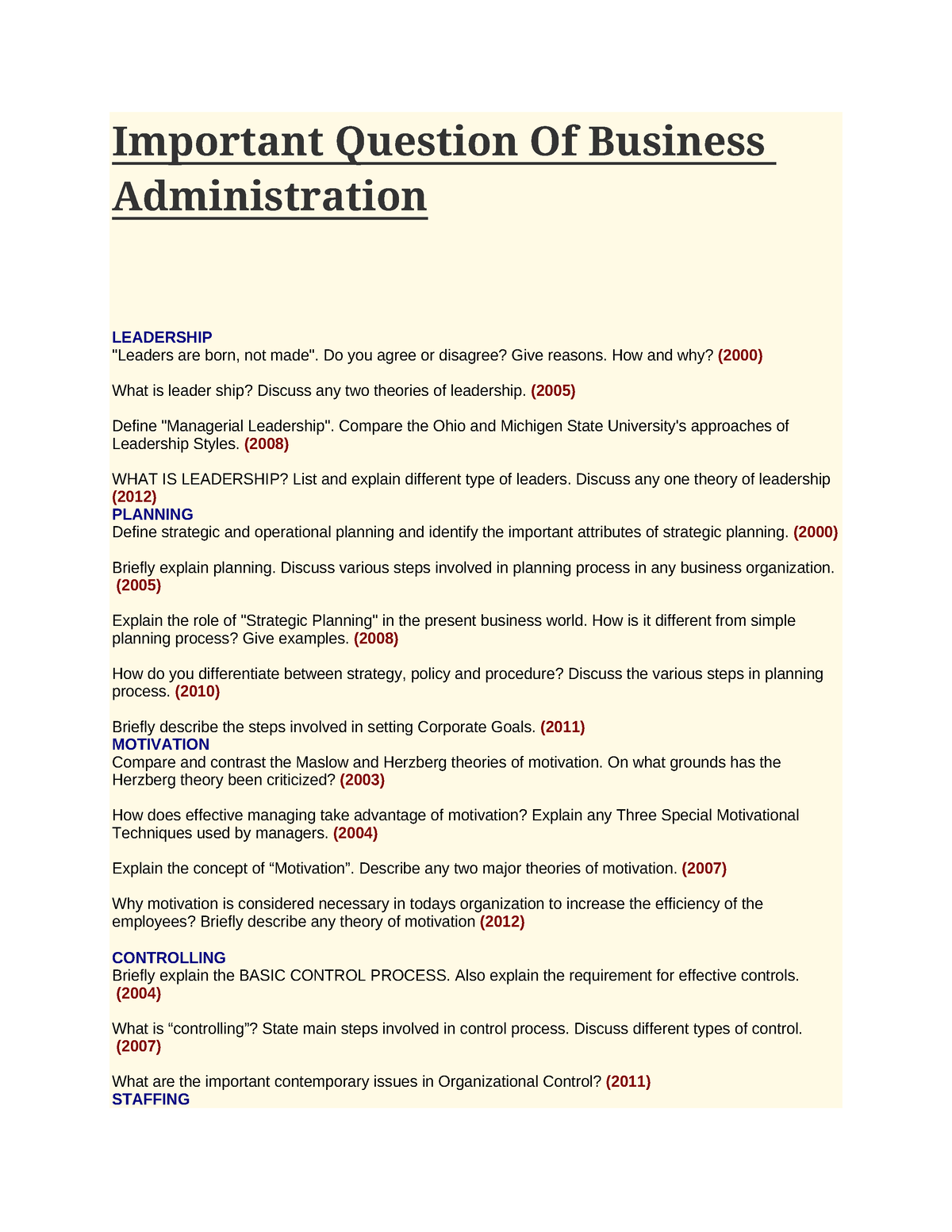 research questions in business administration