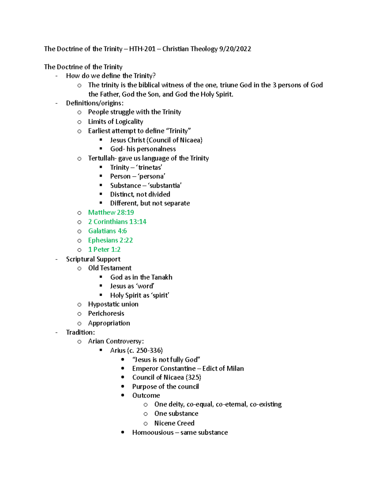 the-doctrine-of-the-trinity-notes-the-doctrine-of-the-trinity-hth