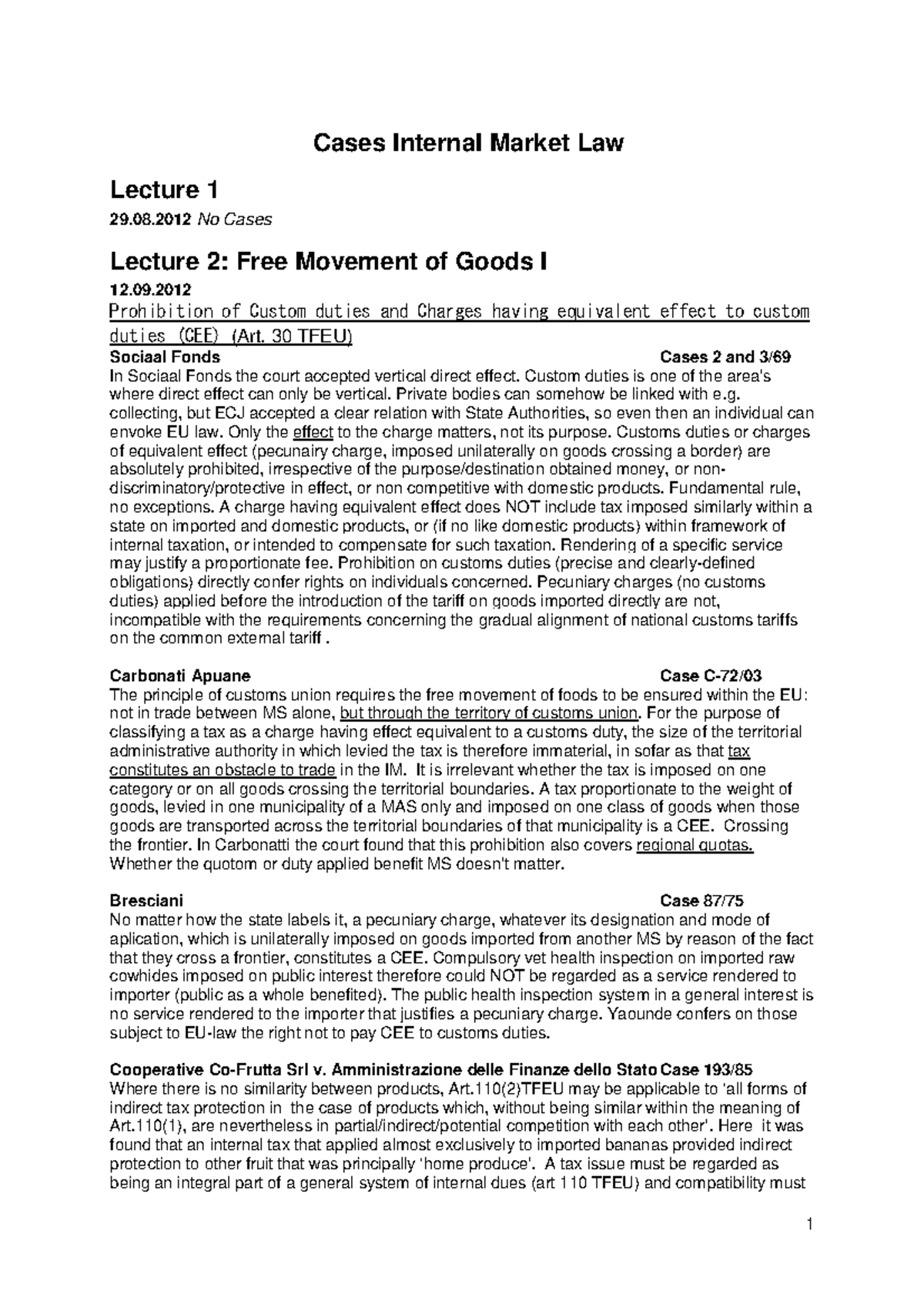 Judgments Internal Market Law sv all case law Cases Internal Market