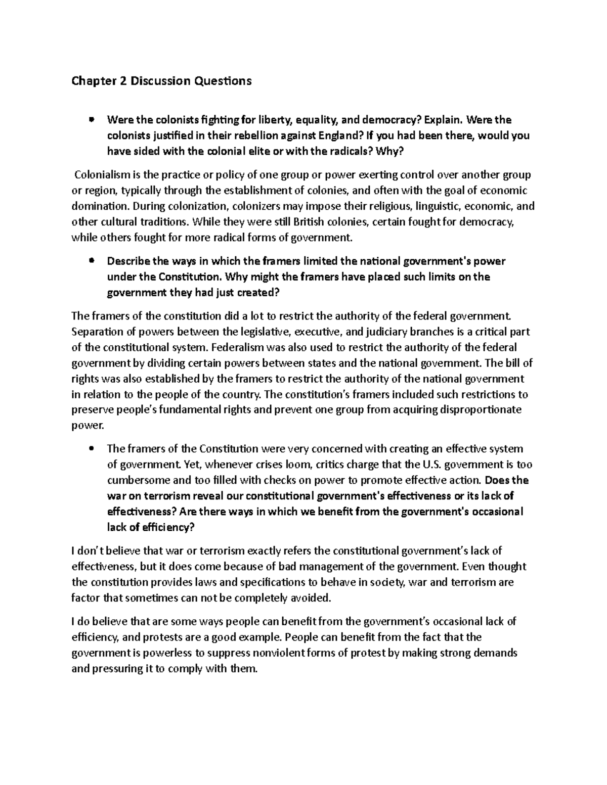 Michelle Mejia CH2 Discussion Questions - Chapter 2 Discussion ...