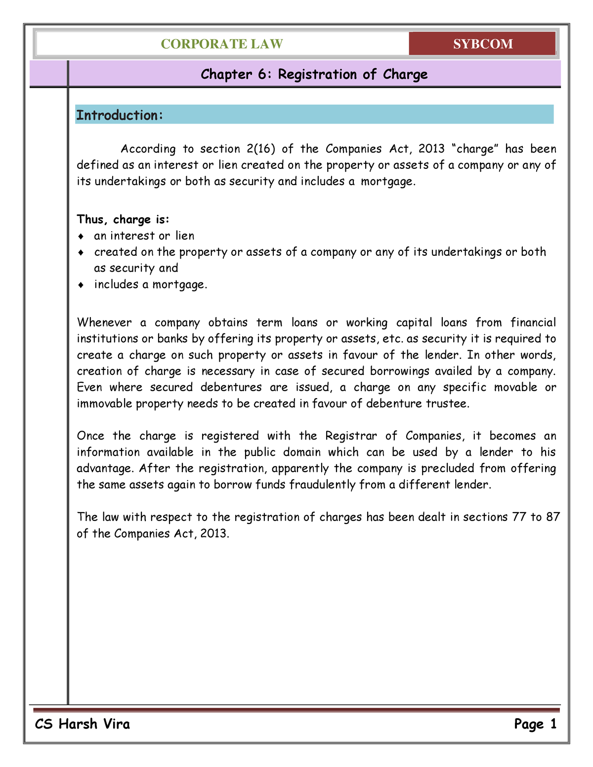 Chapter 6 - Lecture Notes By Mr. Swarnil Gupta - Chapter 6 ...