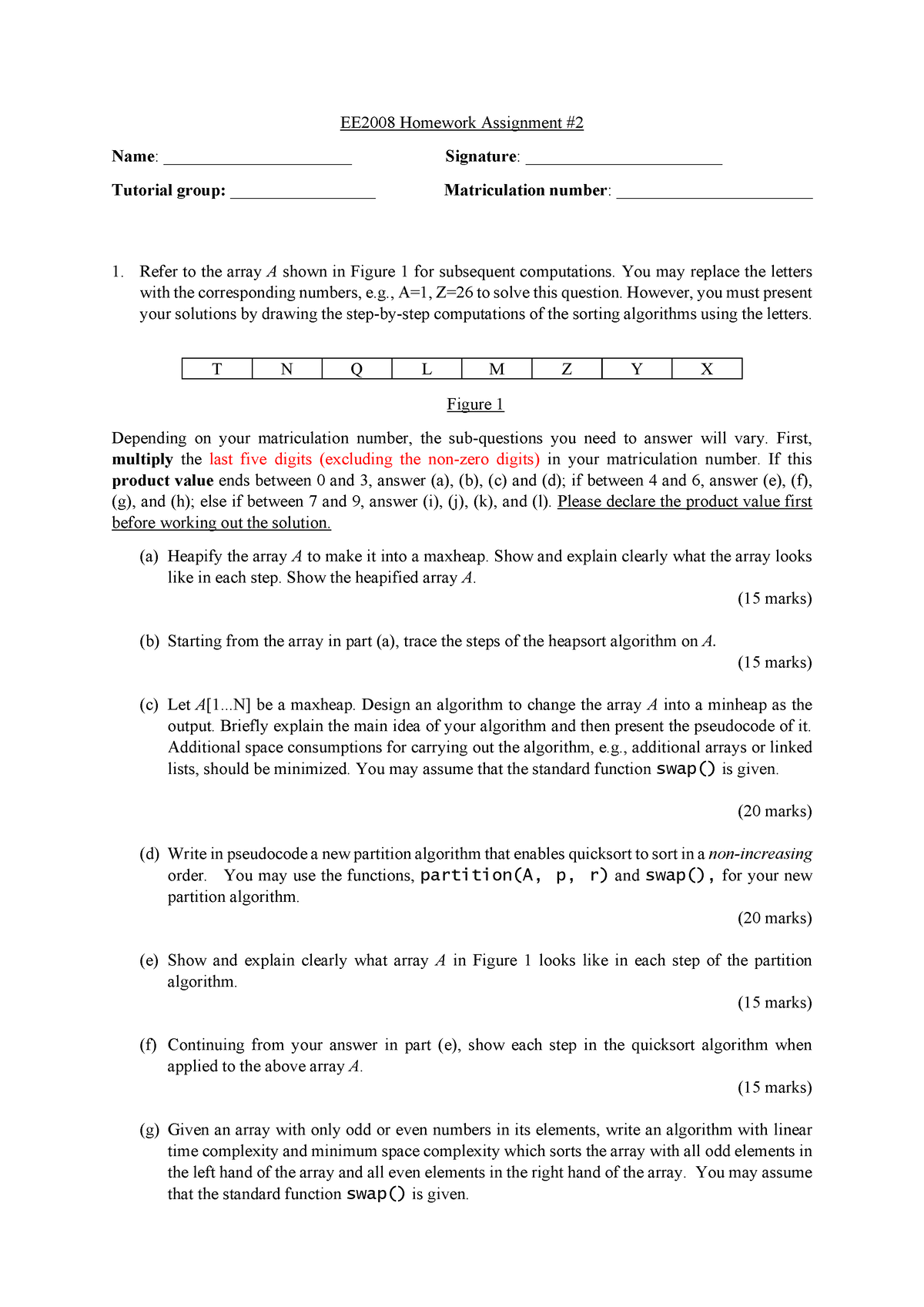 EE2008 HW2 (Qns) - Assignment - EE2008 Homework Assignment # Name